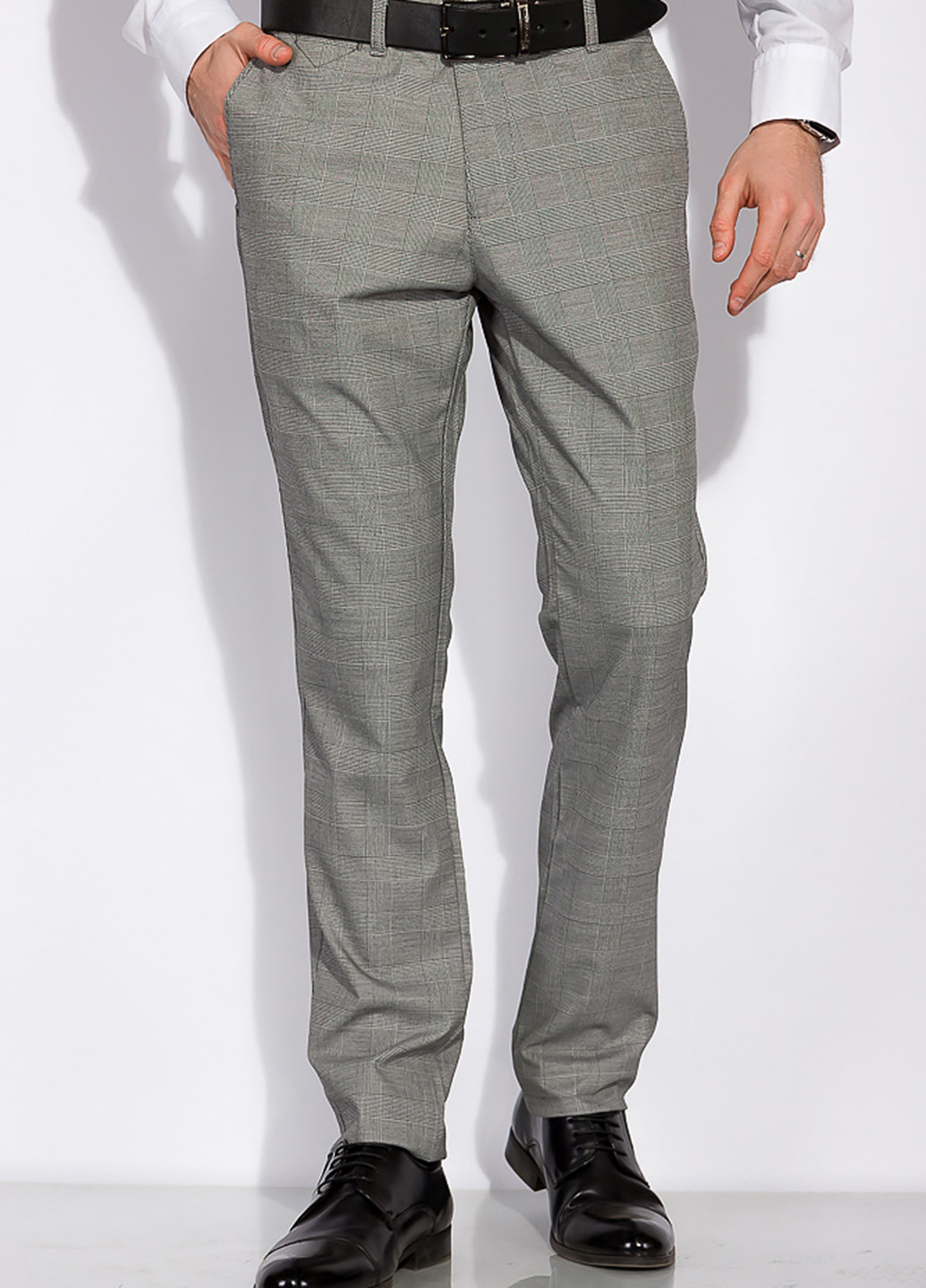 Светло-серые кэжуал, классические демисезонные прямые брюки Time of Style