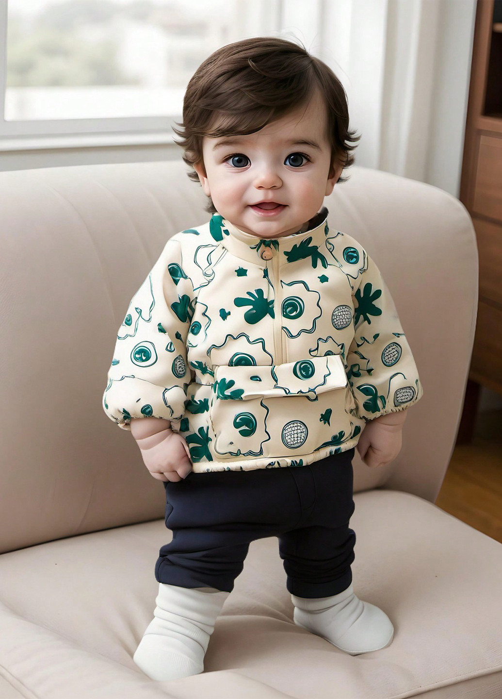 SHEIN свитшот абстрактный молочный кэжуал полиэстер