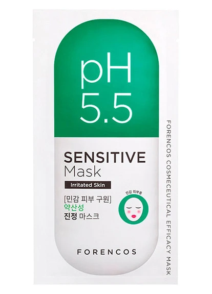 Тканинна маска для чутливої шкіри обличчя pH 5,5 Efficacy Sensitive Mask Forencos (250116288)
