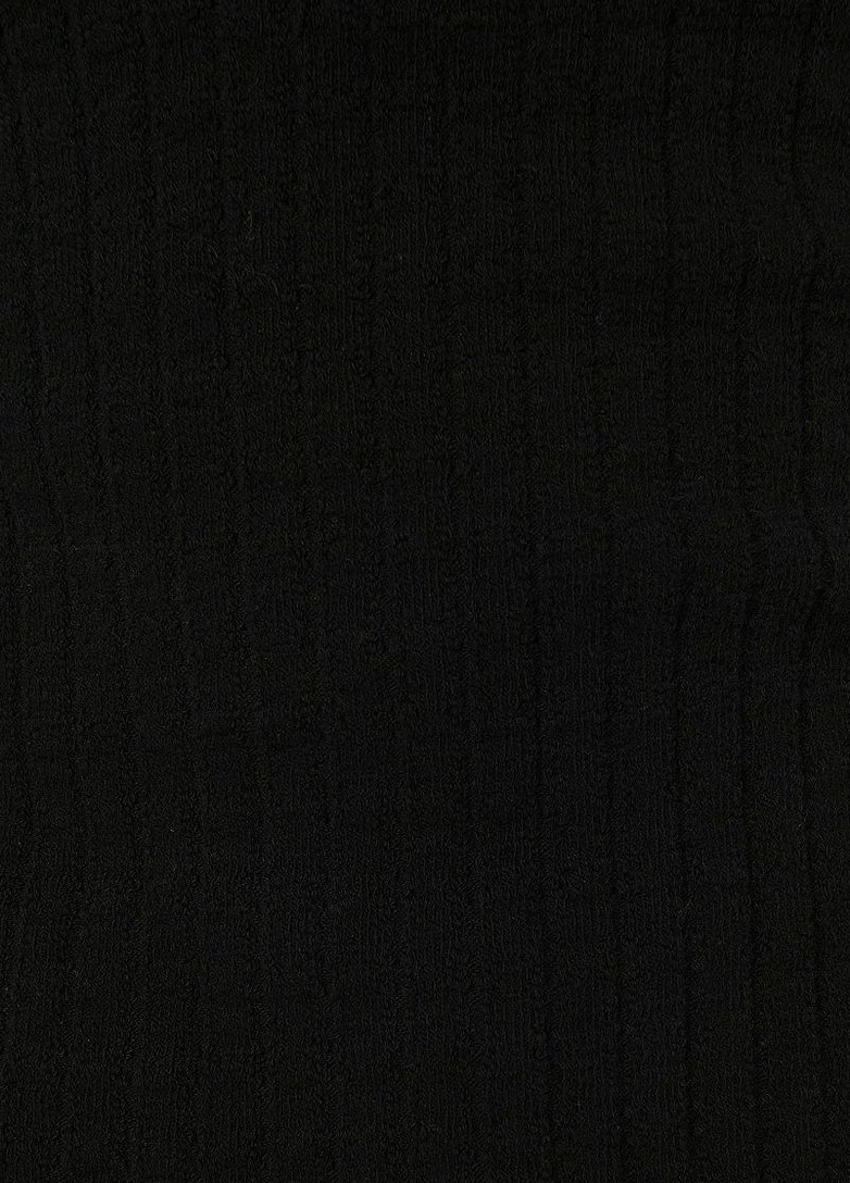 Черный свитер в рубчик с оборками NA-KD
