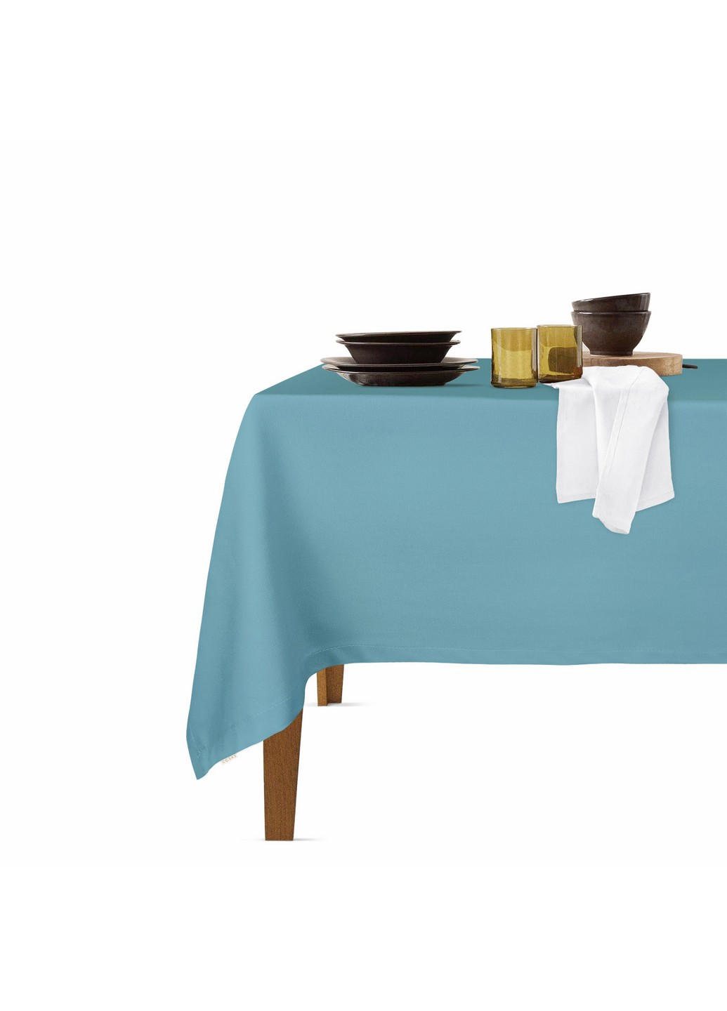 Столовый набор для сервировки стола скатерть Sky 140х180 и салфетки тканевые White 35х35 - 4 шт (4822052074169) Cosas (252506531)