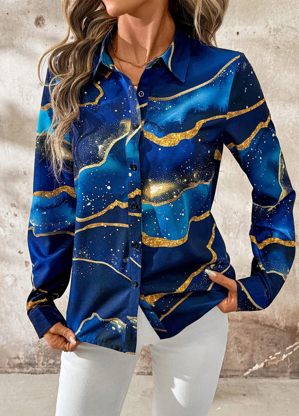 Синяя блуза SHEIN