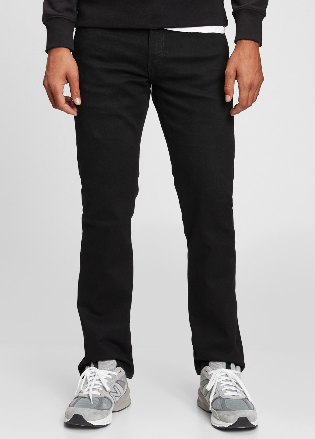 Черные демисезонные прямые джинсы Gap