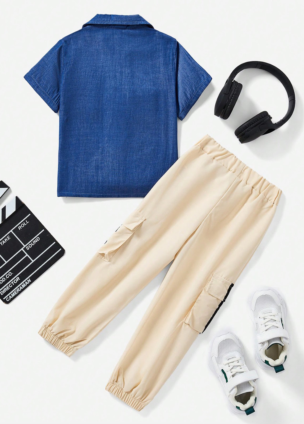 Комбінований літній комплект (сорочка, штани) SHEIN