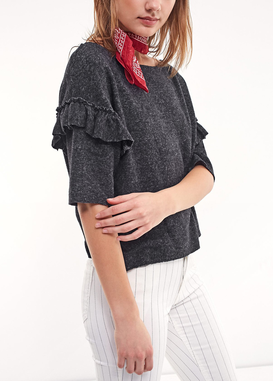 Темно-сірий демісезонний джемпер джемпер Stradivarius