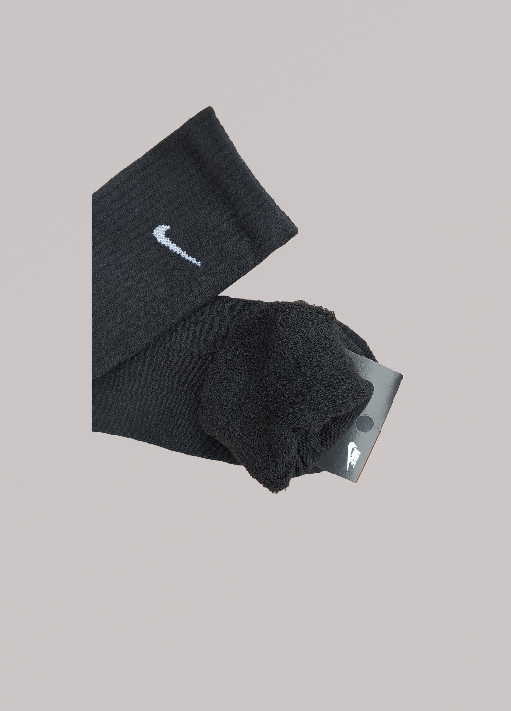 Носки 41-44 махровая стопа No Brand с уплотненным носком однотонные чёрные повседневные
