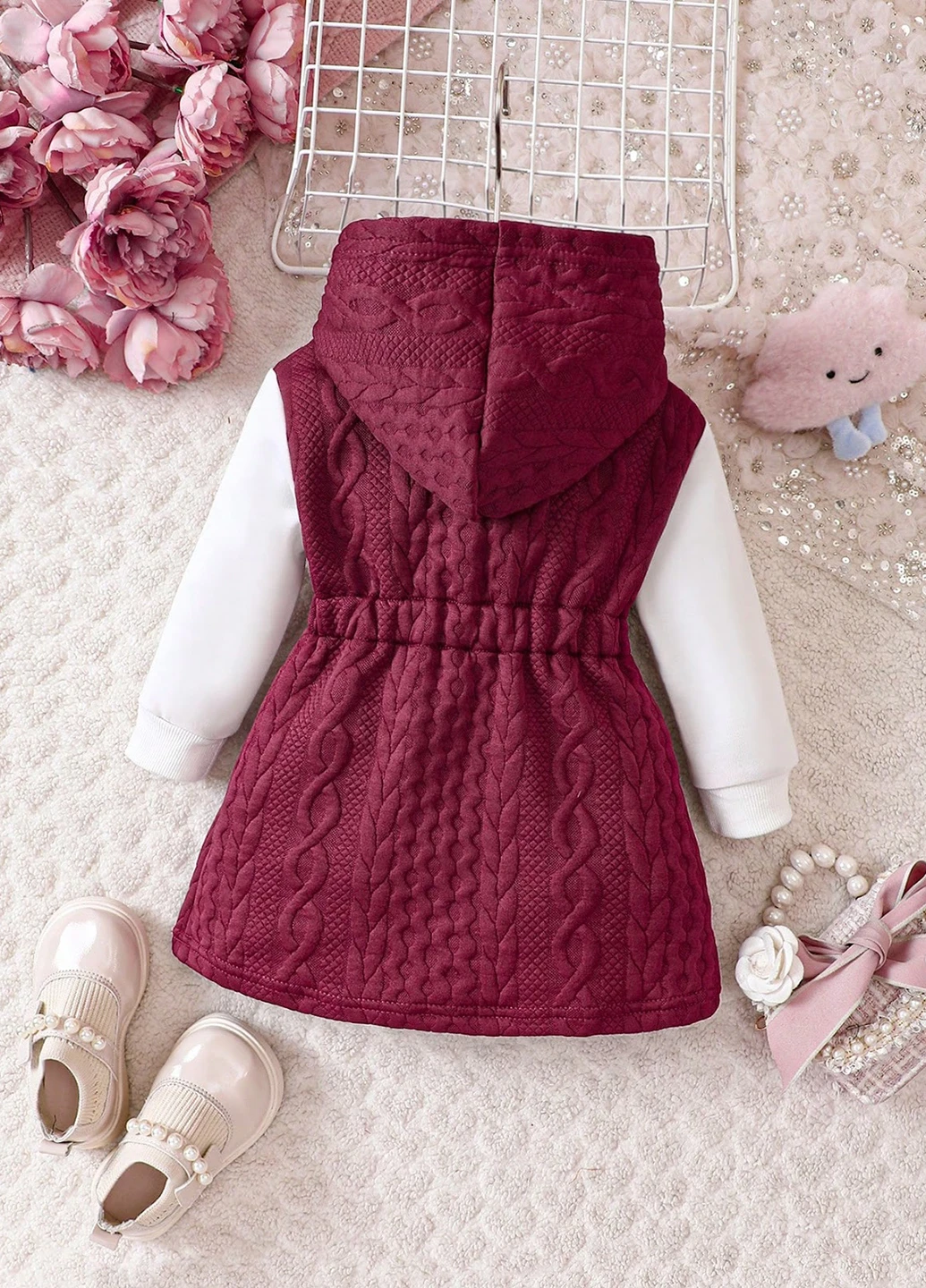 Бордовое платье SHEIN (330776211)