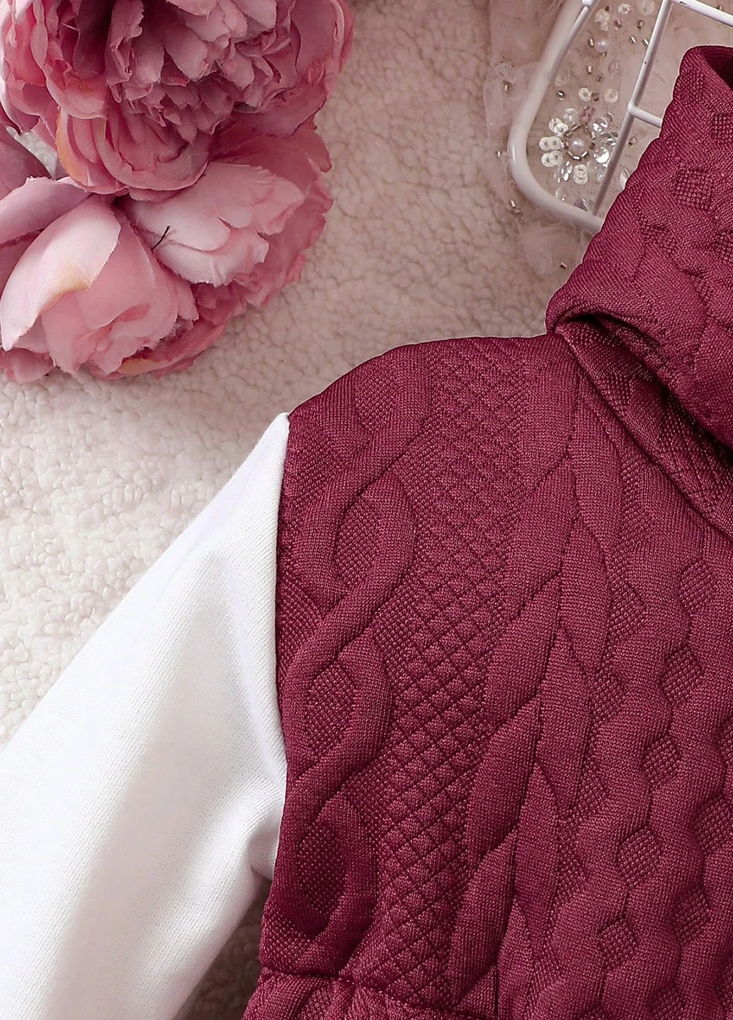 Бордовое платье SHEIN (330776211)