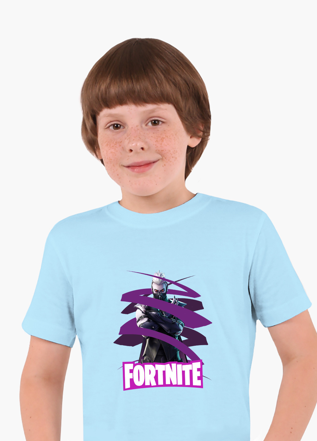 Голубая демисезонная футболка детская фортнайт (fortnite)(9224-1190) MobiPrint