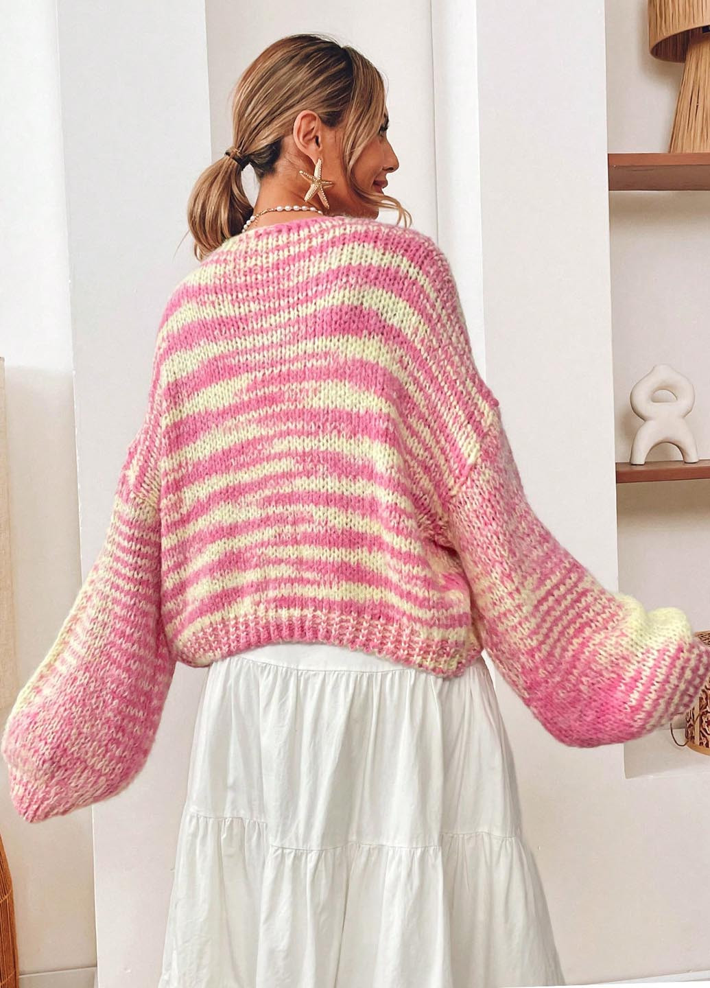 Разноцветный демисезонный кардиган SHEIN