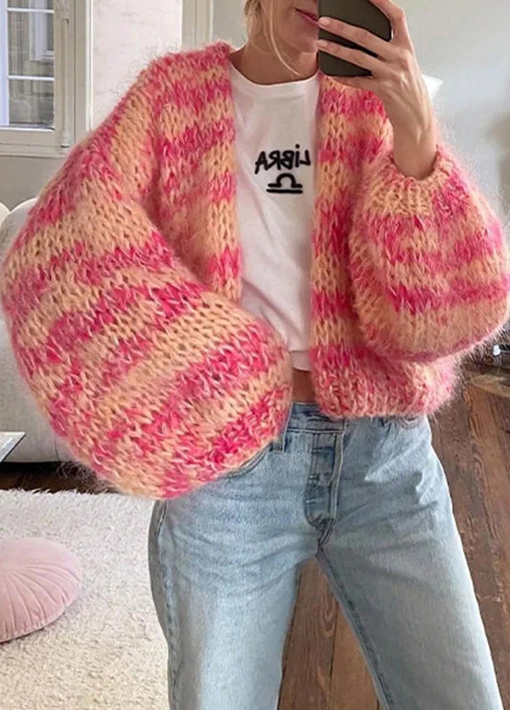 Разноцветный демисезонный кардиган SHEIN