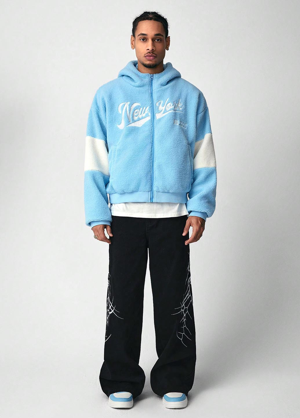 Блакитна демісезонна куртка SHEIN