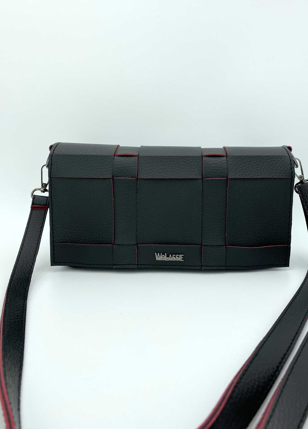 Сумка жіноча крос боді екошкіра (wel-65204) Чорна WeLassie (253982833)