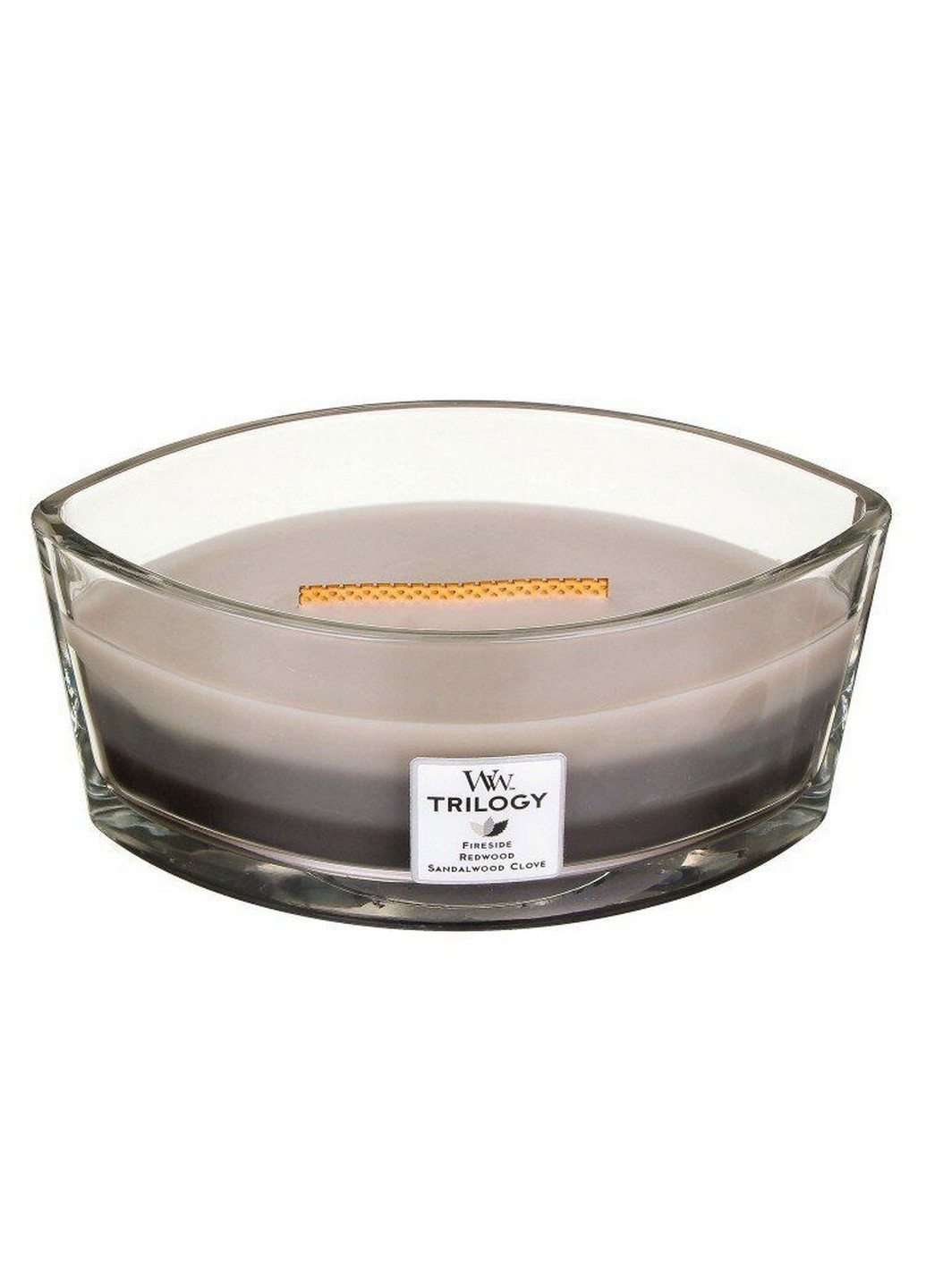 Ароматическая свеча в стекле с трехслойным ароматом Ellipse Trilogy Warm Woods 453 г (76911E) WoodWick (227516006)