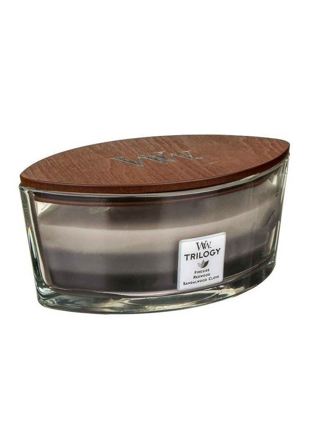 Ароматическая свеча в стекле с трехслойным ароматом Ellipse Trilogy Warm Woods 453 г (76911E) WoodWick (227516006)
