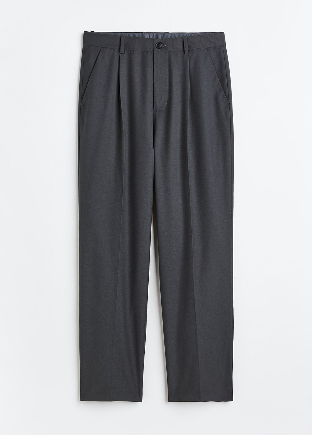 Серые кэжуал демисезонные брюки классические H&M