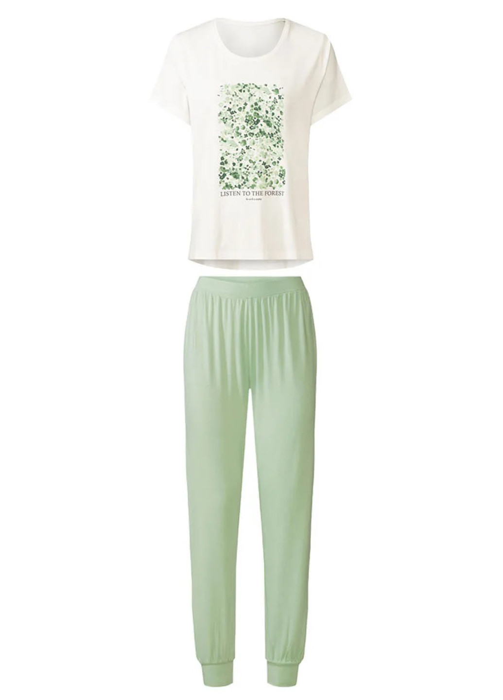 Салатовая всесезон пижама (футболка, брюки) футболка + брюки Esmara