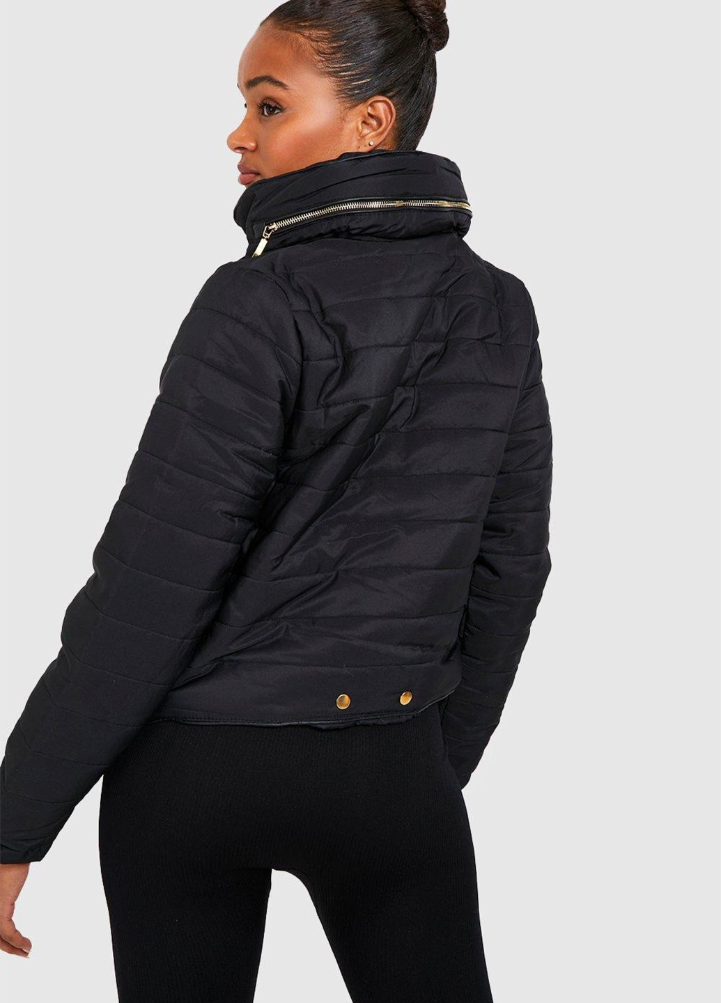 Черная демисезонная куртка Boohoo