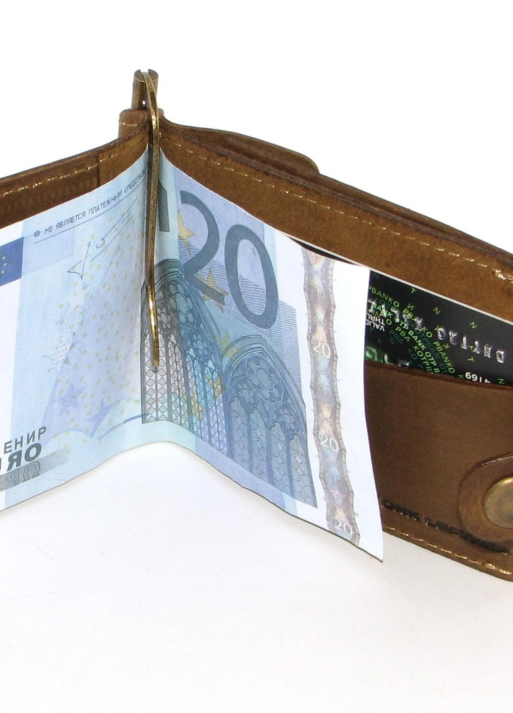 Подарочный набор №10 (зажим + обложка на права, ID паспорт) хаки DNK Leather (253933671)