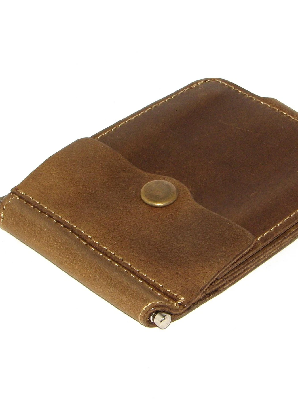 Подарочный набор №10 (зажим + обложка на права, ID паспорт) хаки DNK Leather (253933671)