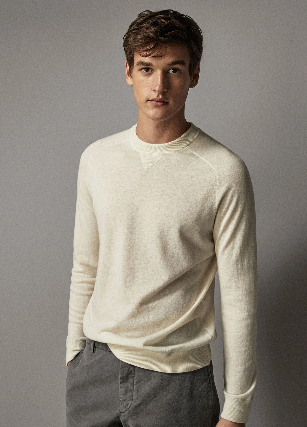 Молочный демисезонный джемпер джемпер Massimo Dutti