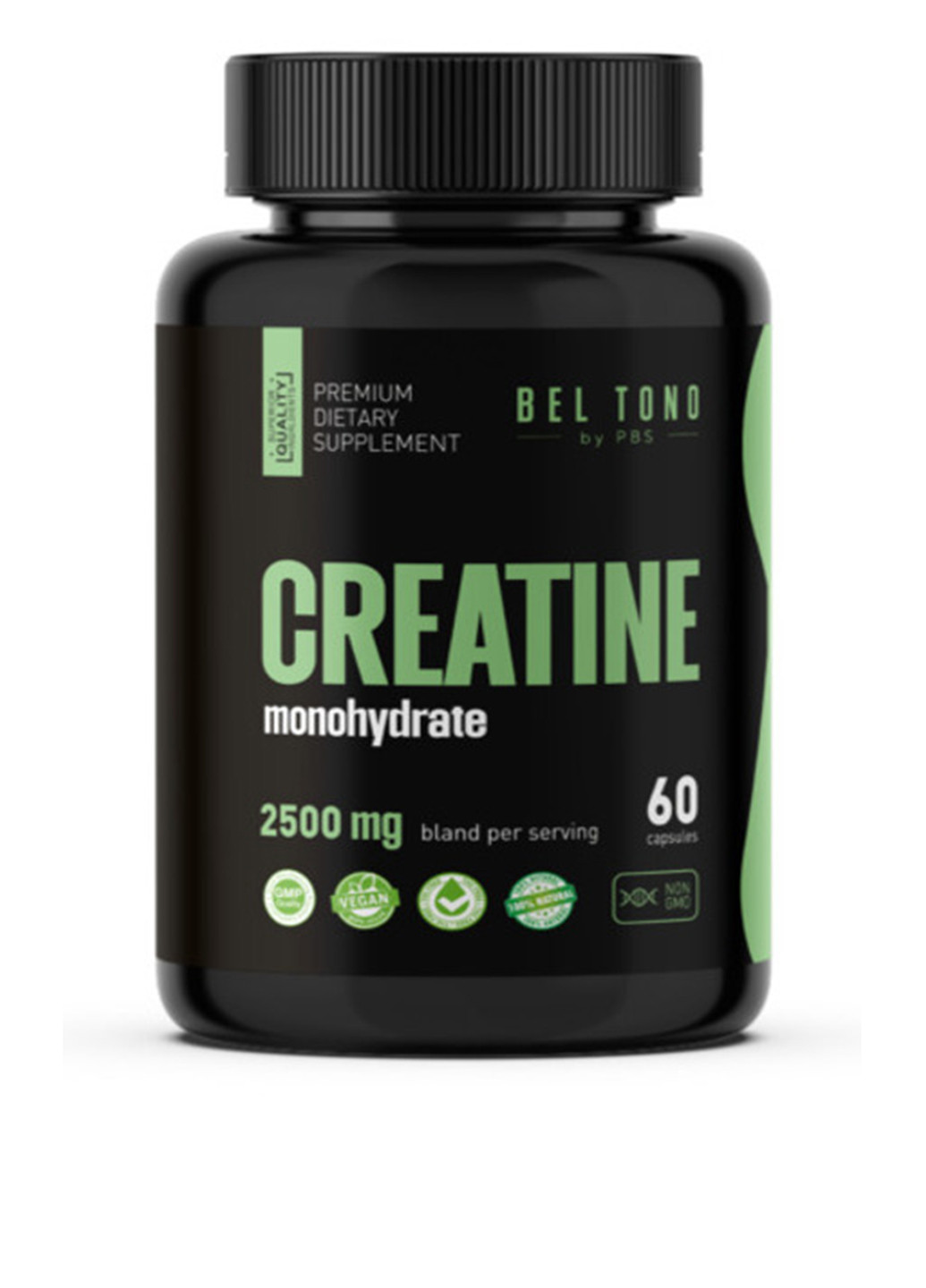 Креатин моногідрат Creatine Monohydrate 2500 мг, 60 капсул Bel Tono (340108235)