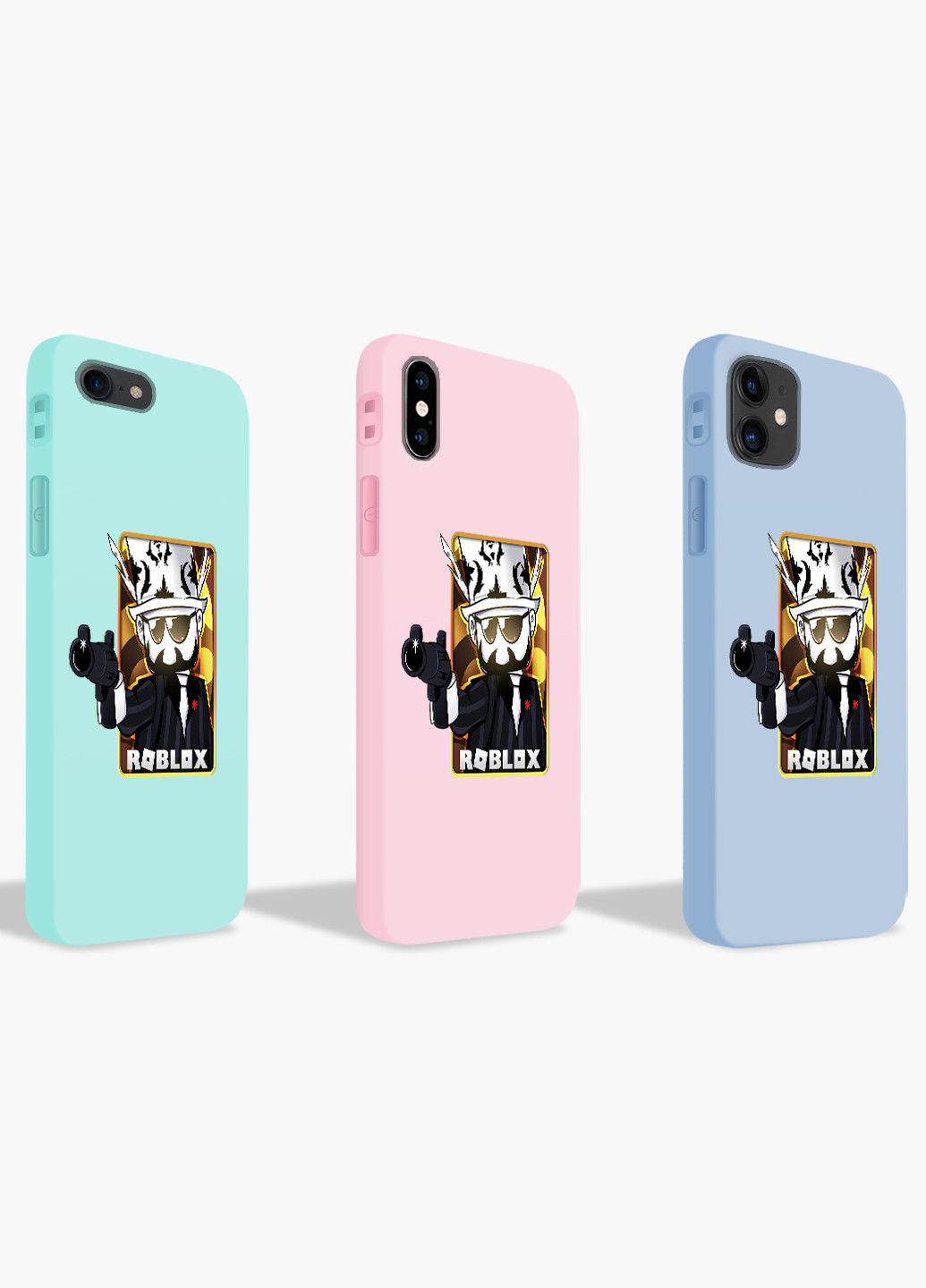 Чехол силиконовый Apple Iphone 7 plus Роблокс (Roblox) Белый (17364-1222) MobiPrint (219356952)
