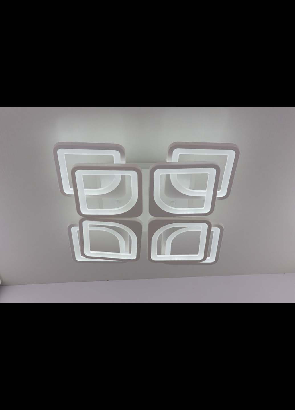 Люстра стельова LED з пультом A2281 / 4 + 4S-RGB-wh Білий 11х43х43 см. Handmade (234538070)