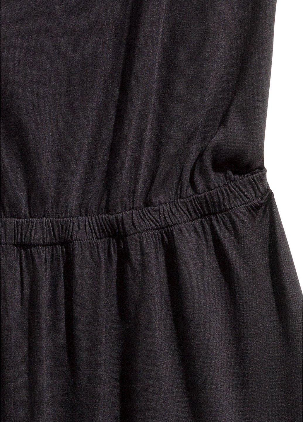 Комбинезон H&M комбинезон-шорты однотонный чёрный кэжуал вискоза