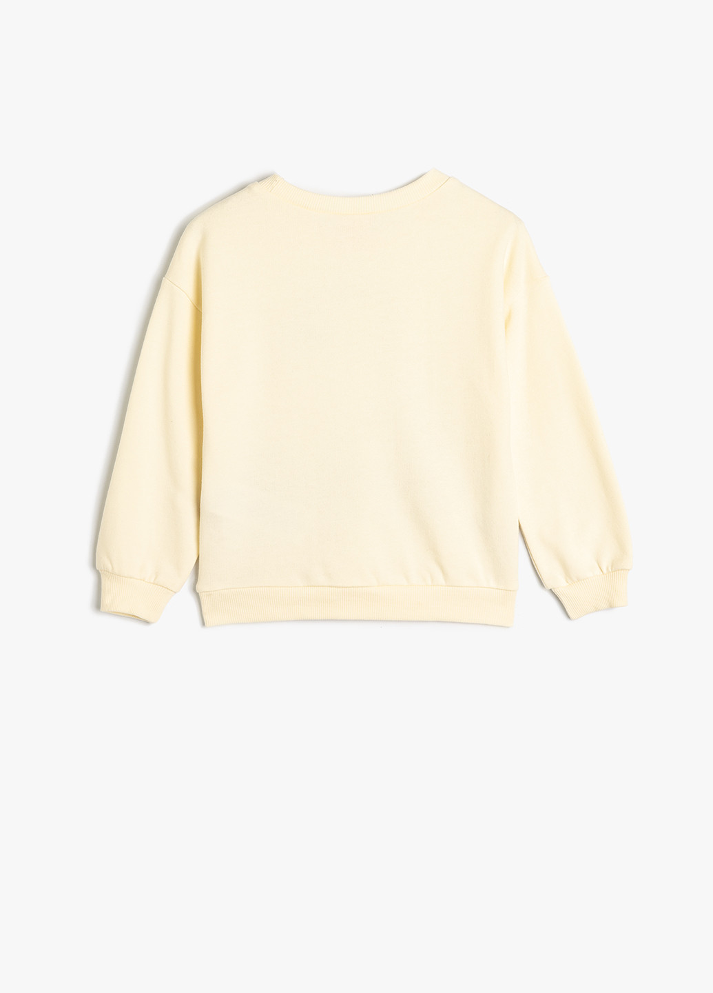 KOTON свитшот рисунок светло-бежевый кэжуал хлопок