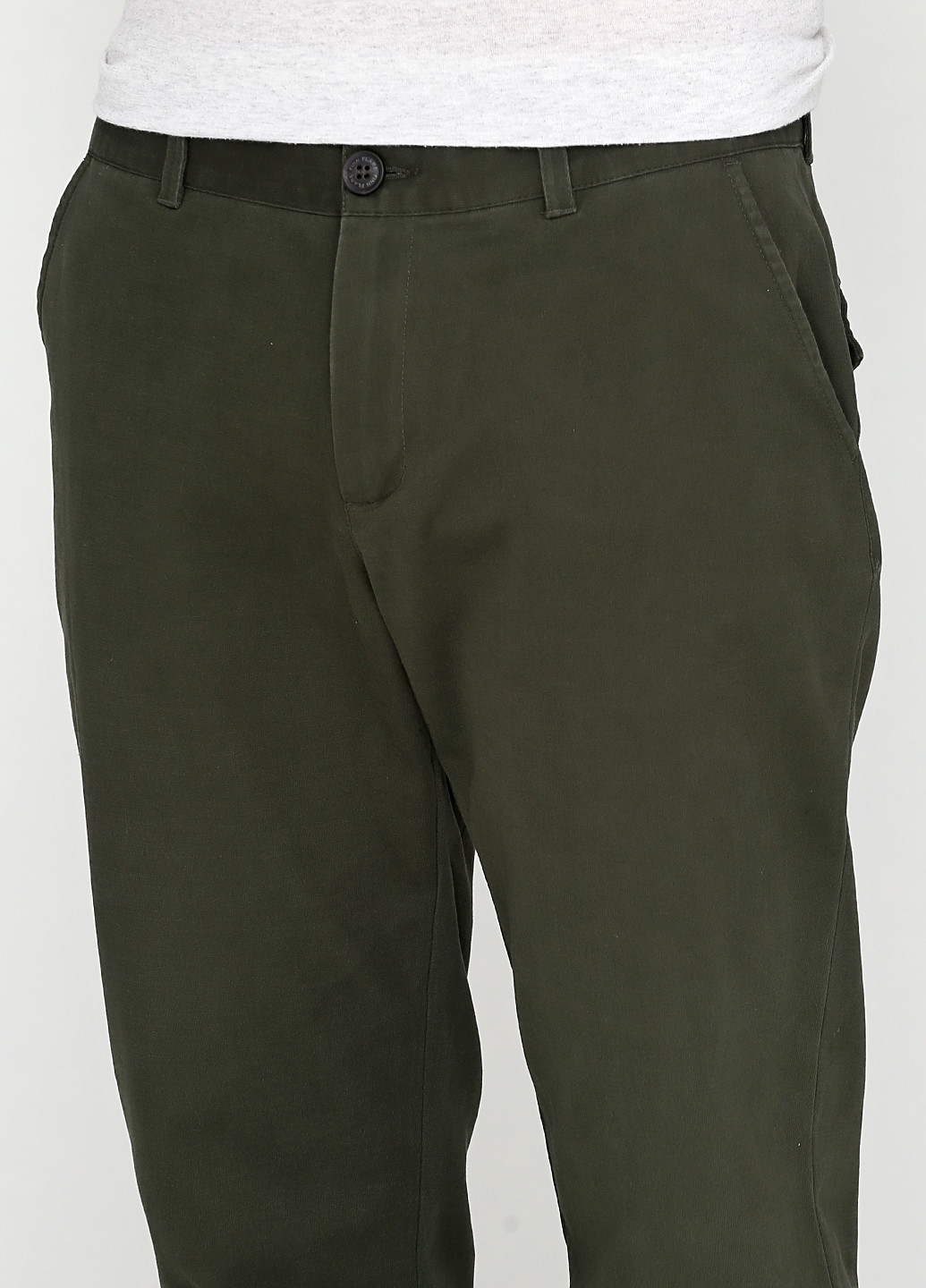 Темно-зеленые кэжуал демисезонные прямые брюки Finn Flare