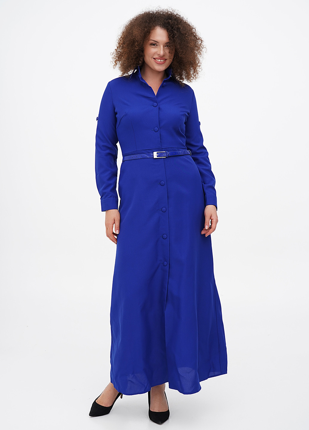 Синя кежуал сукня сорочка Maurini однотонна