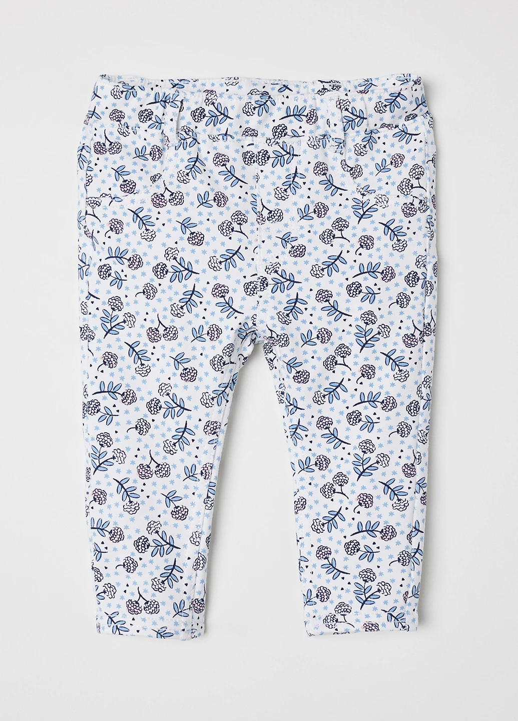 Белые кэжуал демисезонные зауженные брюки H&M