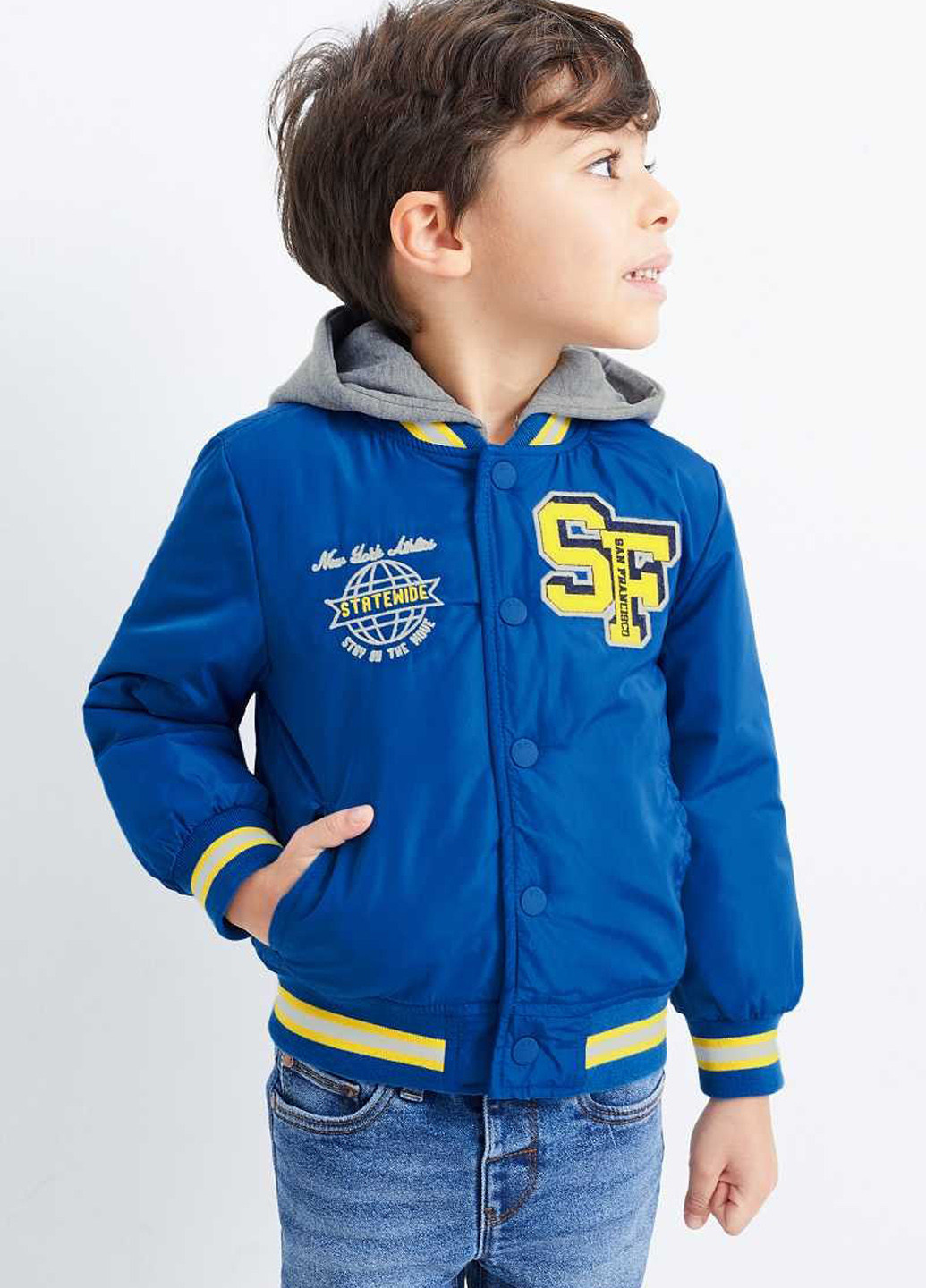 Бомбер C&A бейсбольный на кнопках (335386364)