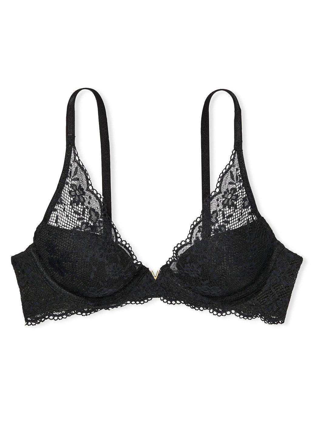 Черный демисезонный комплект (бюстгальтер, трусики) Victoria's Secret