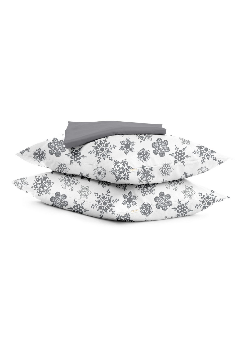 Полуторный комплект RANFORS GRAPHITE SNOWFLAKES GREY (пододеяльник 160х220 см, простынь 140х200х20 см, наволочка 2 шт 50х70 см) Cosas (251413656)