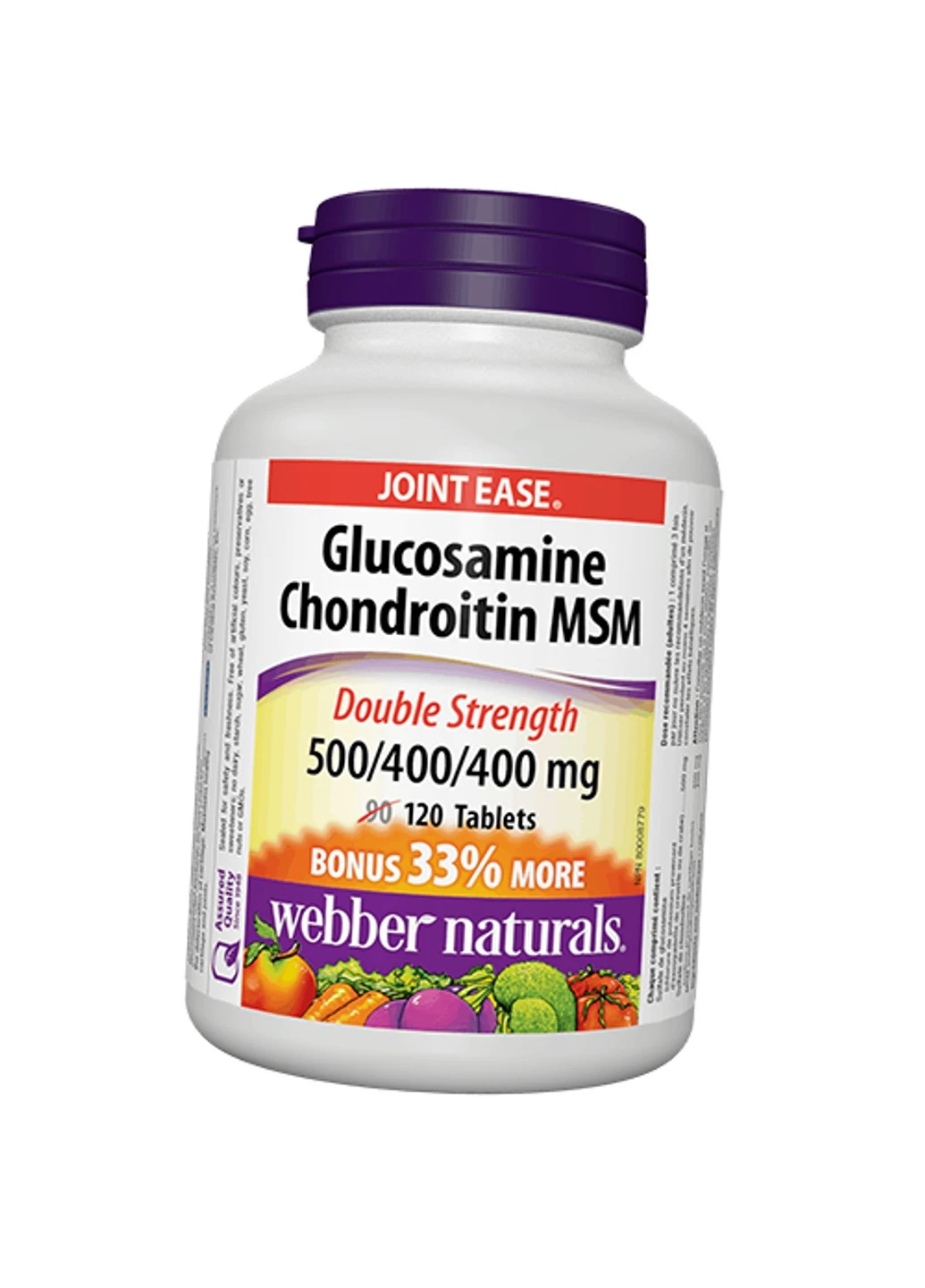 Глюкозамин хондроитин МСМ Glucosamine Chondroitin MSM D. S. 120 таблеток Webber Naturals (255409417)