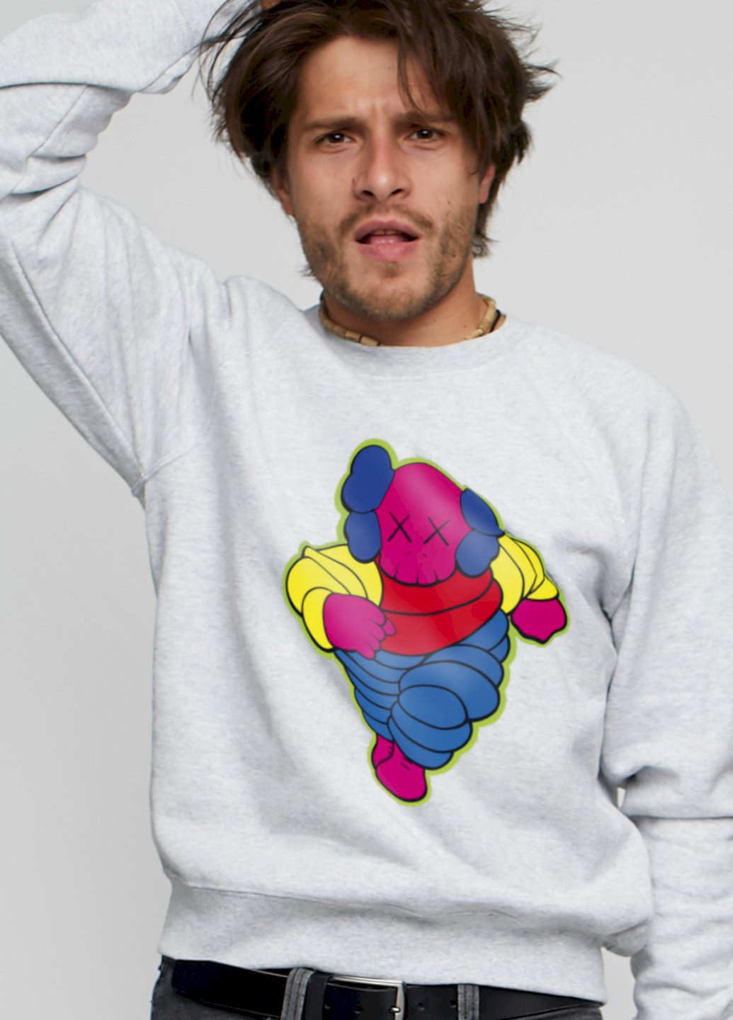 Серый свитшот мужской YAPPI (198688762)