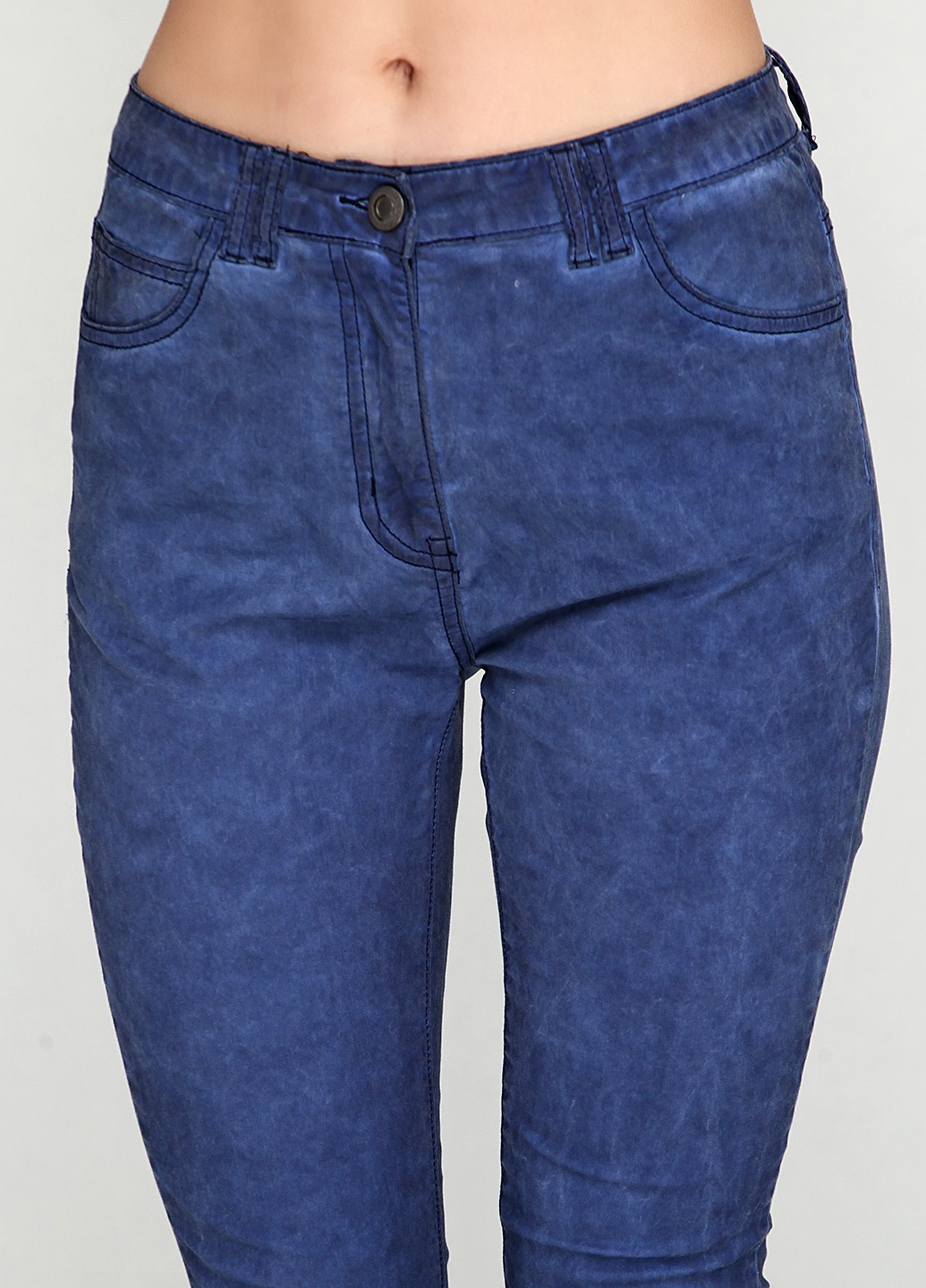 Синие кэжуал летние зауженные брюки Intown