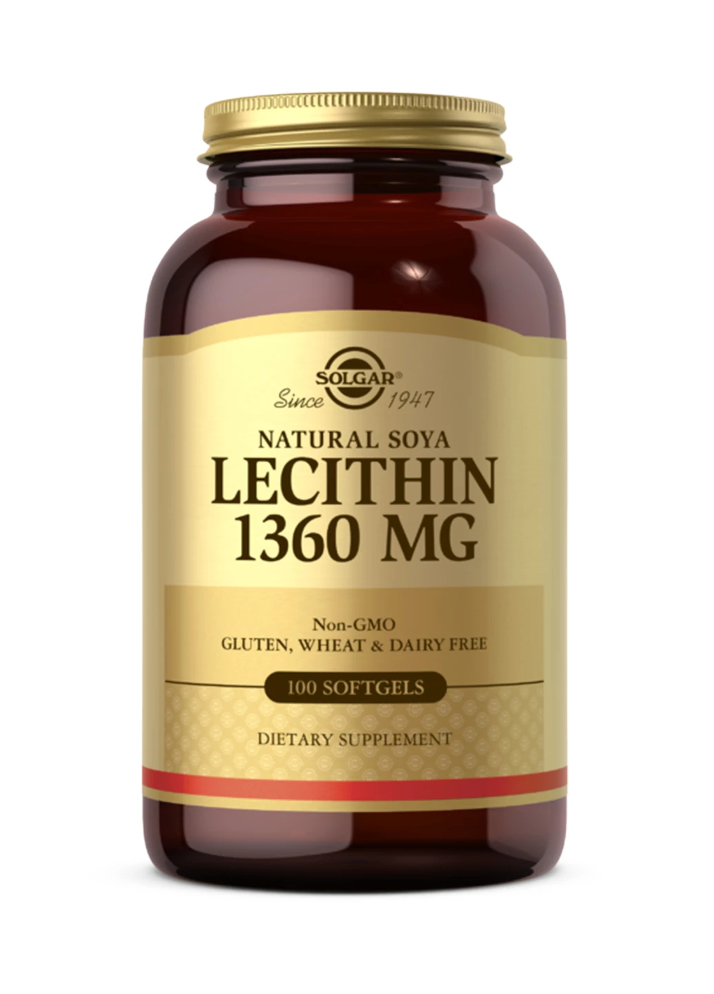 Лецитин для печінки, серця і нервової системи Lecithin 1360mg - 100 softgels Solgar (241261188)