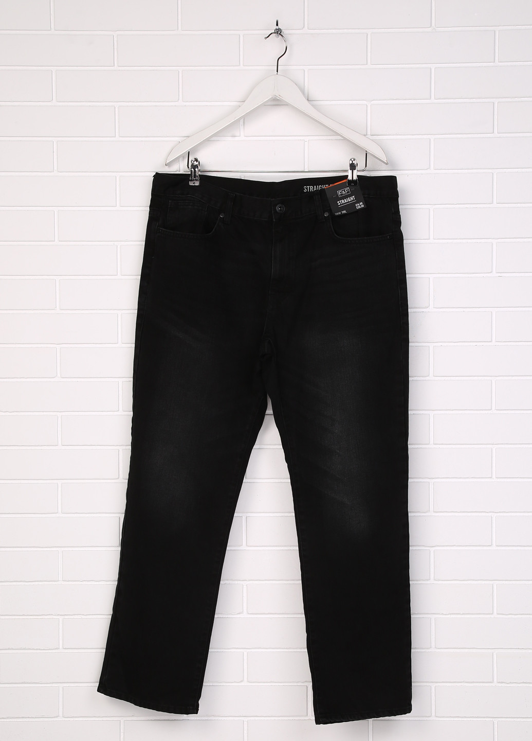 Черные демисезонные со средней талией джинсы F&F