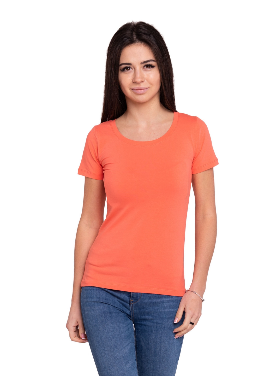 Коралловая всесезон футболка женская Наталюкс 41-2347