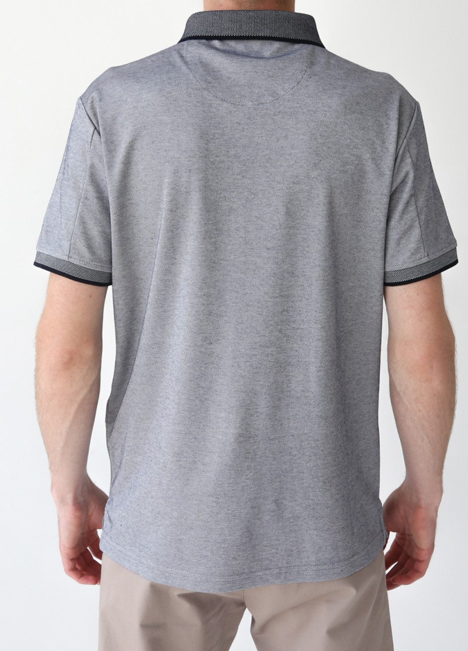 Серая футболка-поло мужское серое тонкое прямое для мужчин MCS однотонная