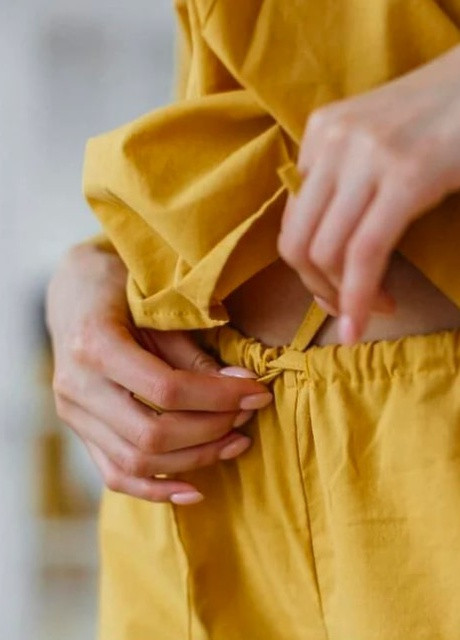 Гірчична всесезон піжама жіноча curry (xs) рубашка + брюки Leglo