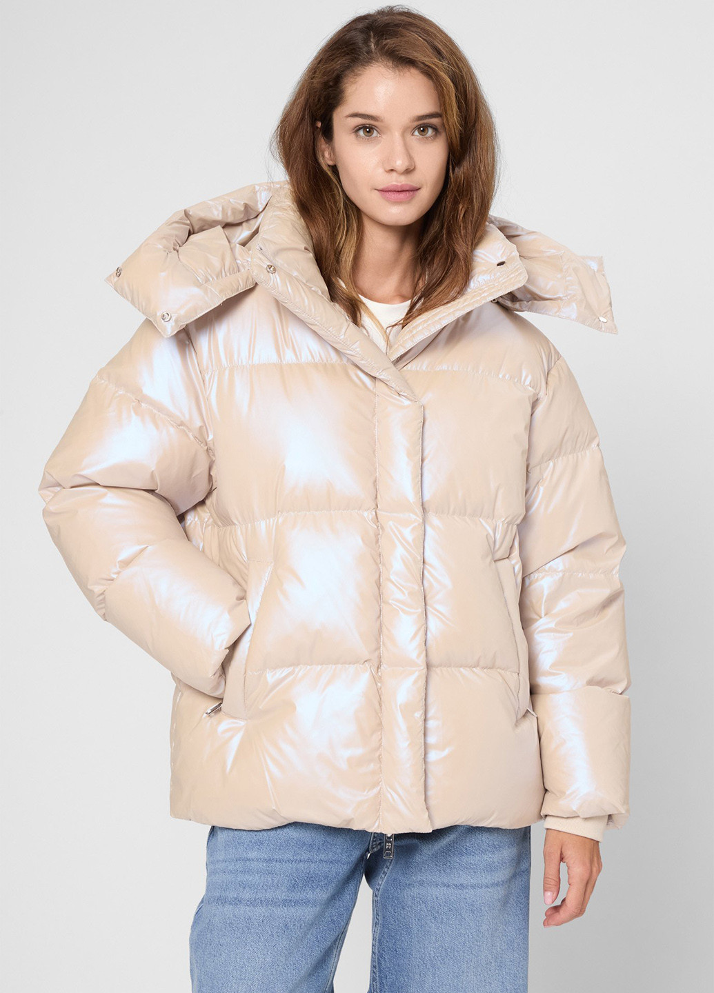 Бежевый зимний Пуховик PRPY