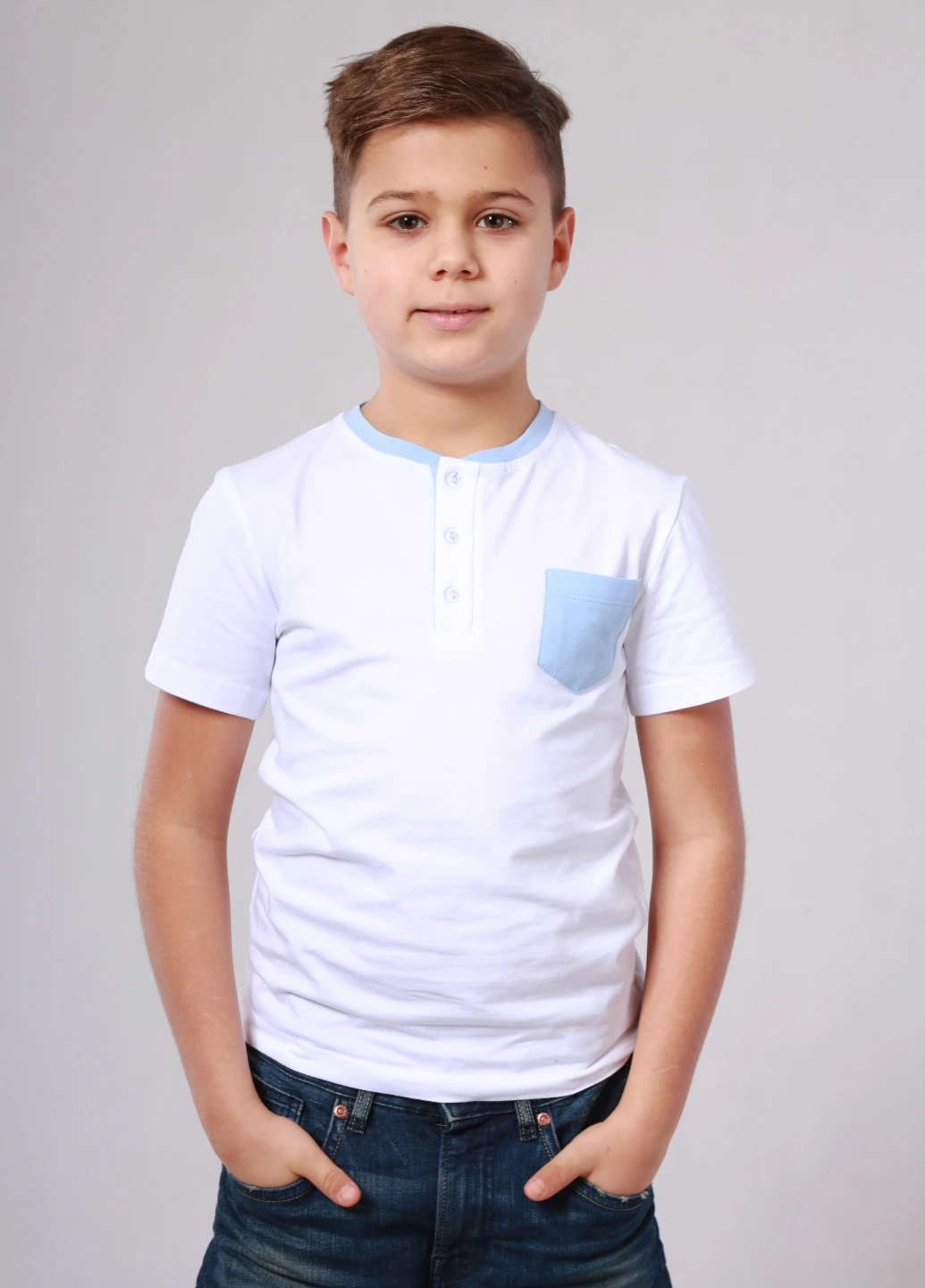 Біла літня футболка з коротким рукавом Vidoli