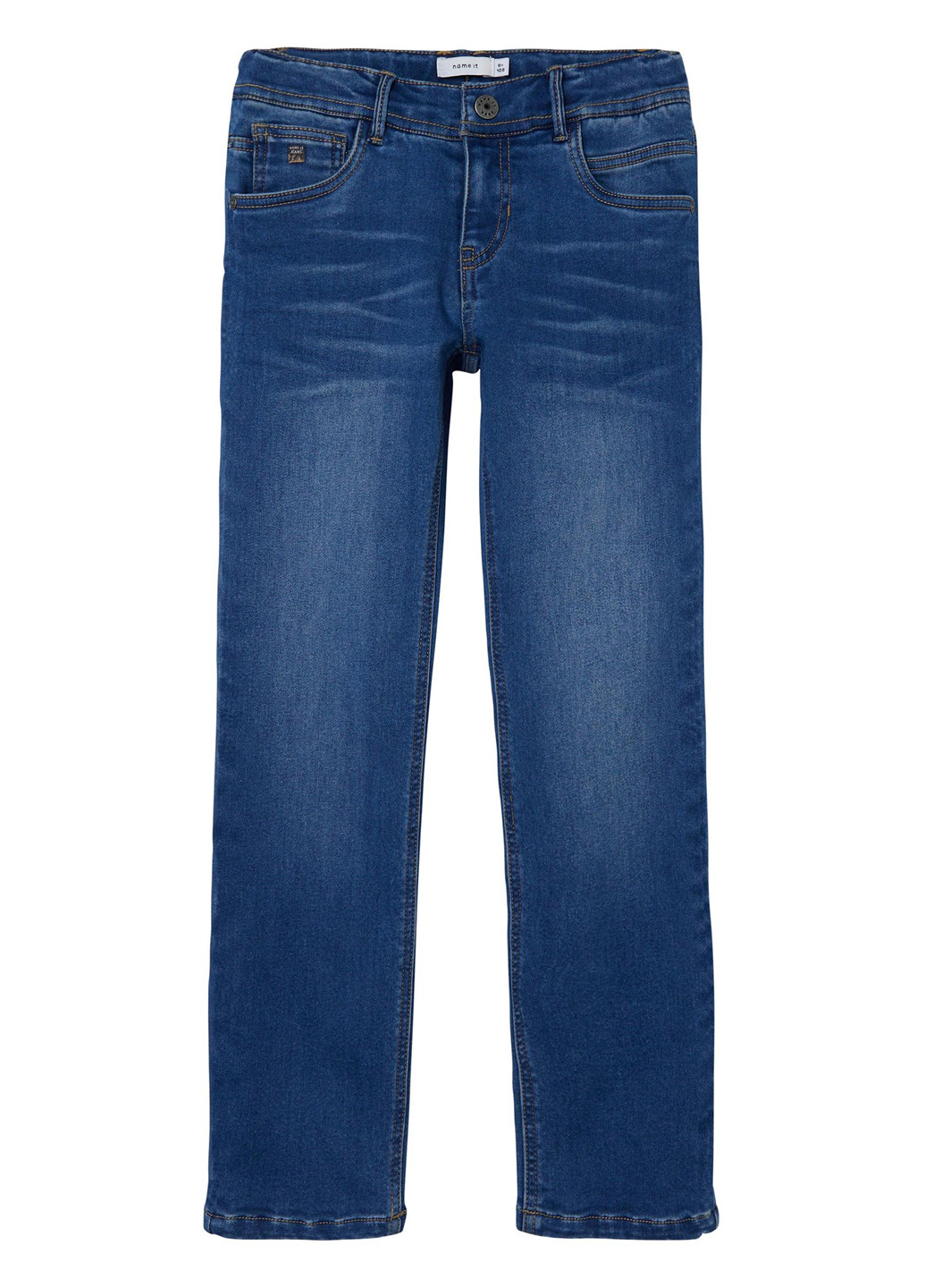 Голубые демисезонные прямые джинсы Name it