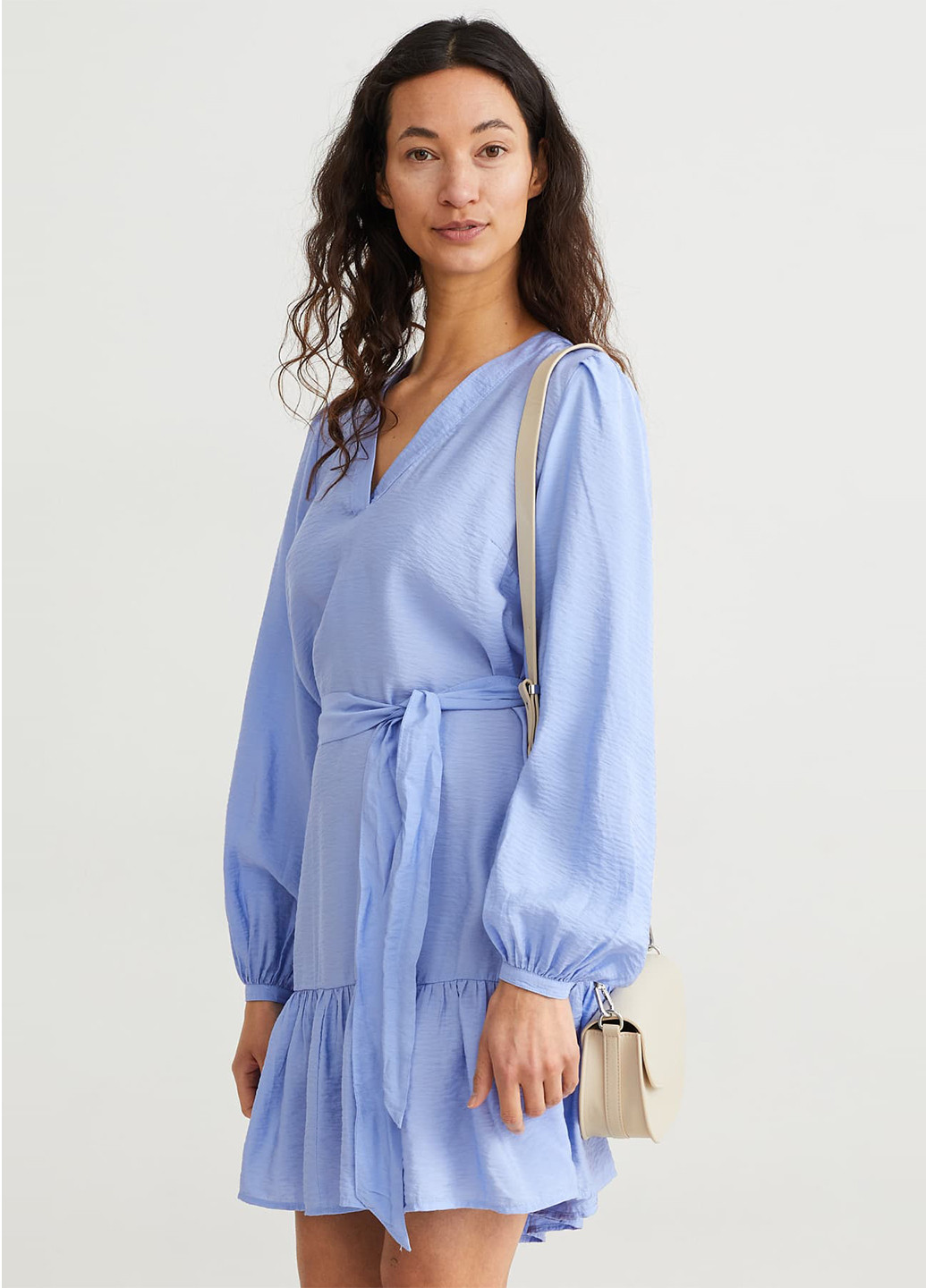 Блакитна кежуал сукня кльош C&A однотонна