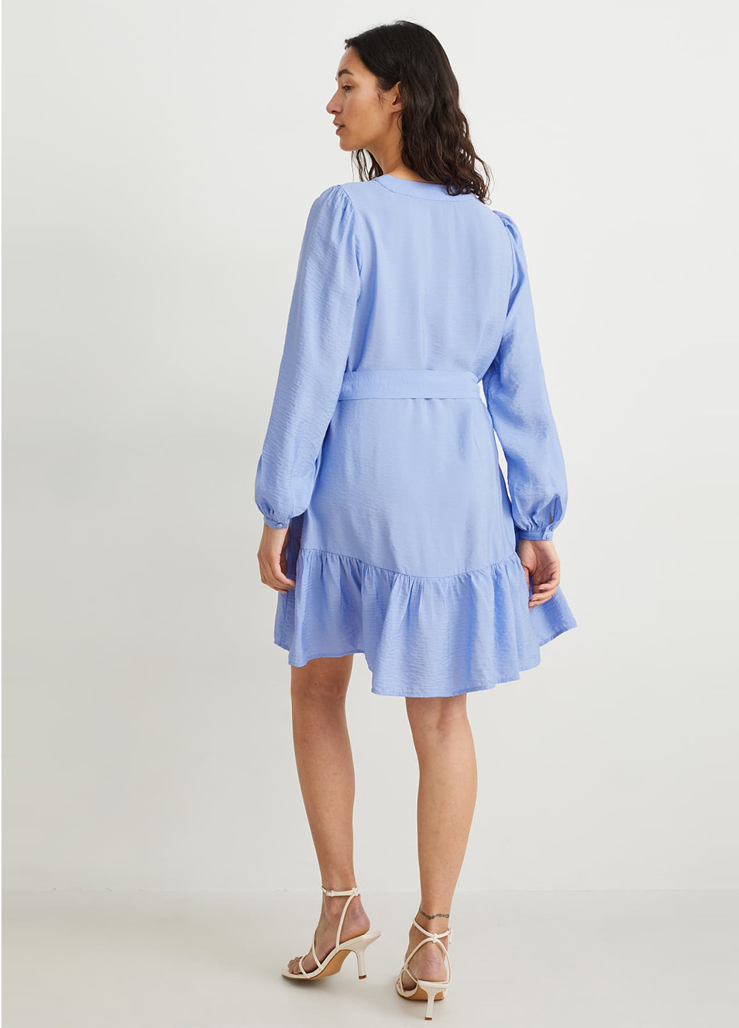 Блакитна кежуал сукня кльош C&A однотонна