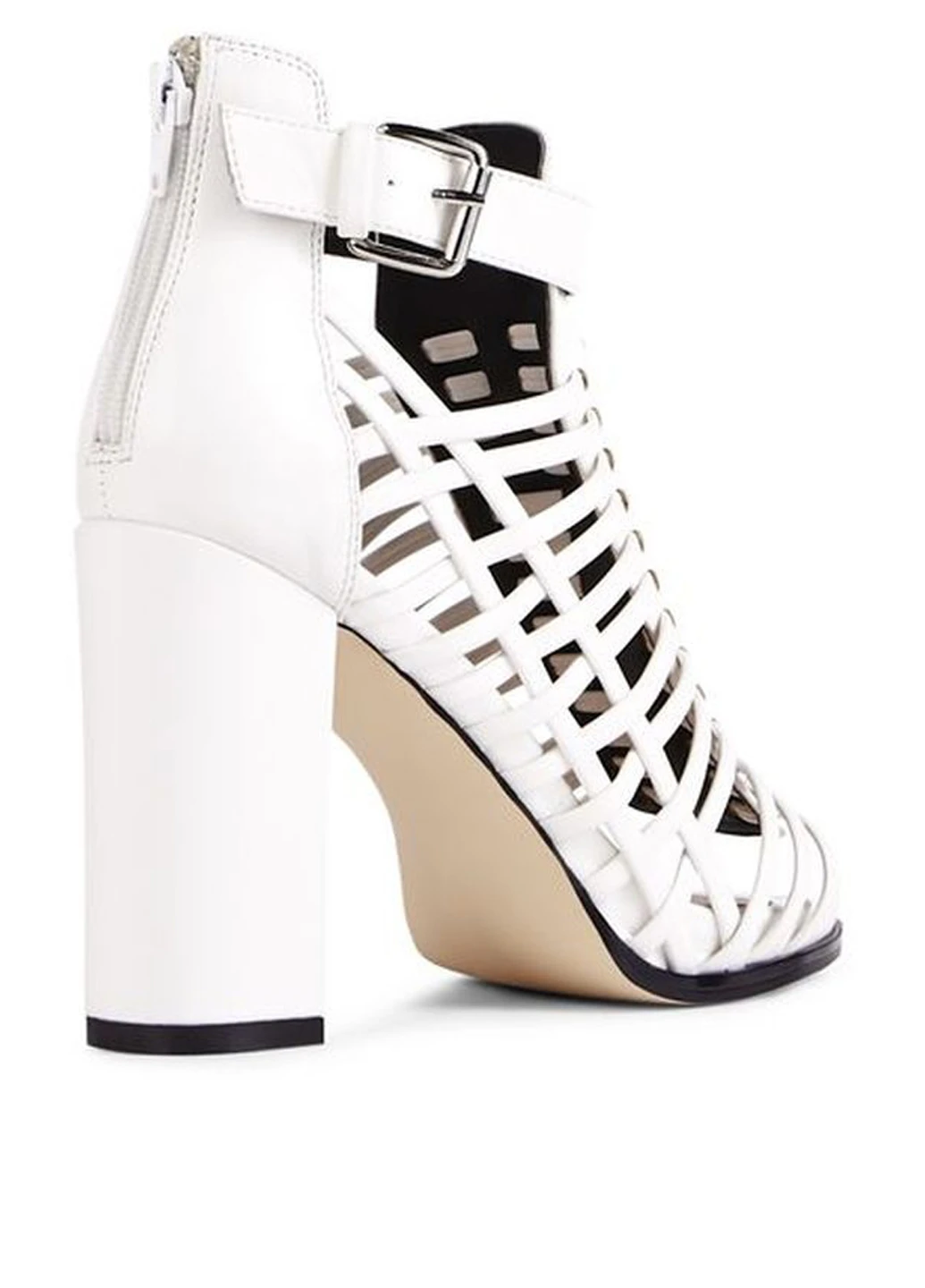 Белые босоножки JustFab с ремешком